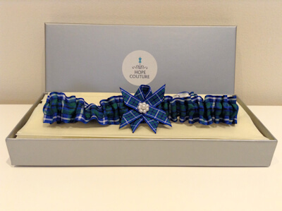 Douglas tartan wedding garter