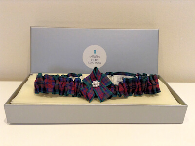 Skye tartan wedding garter